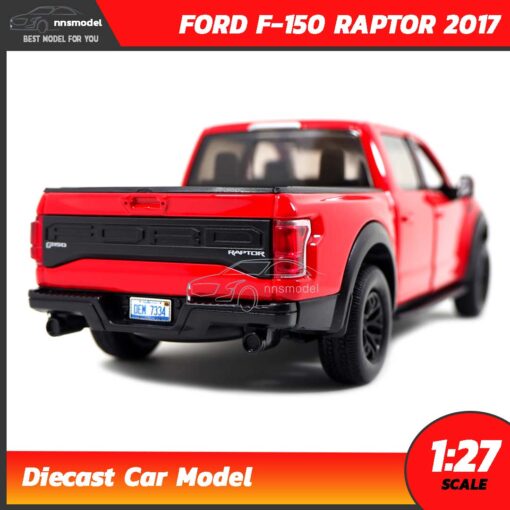 โมเดลรถกระบะ ฟอร์ด แร็พเตอร์ FORD F-150 RAPTOR 2017 สีแดง (Scale 1:27) รถเหล็กจำลอง Diecast Model
