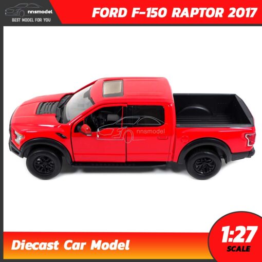 โมเดลรถกระบะ ฟอร์ด แร็พเตอร์ FORD F-150 RAPTOR 2017 สีแดง (Scale 1:27) โมเดลรถเหล็ก Diecast Model Motormax