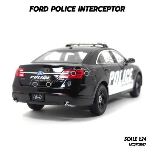 โมเดลรถตำรวจ FORD POLICE INTERCEPTOR สีดำ (1:24) โมดลจำลองเหมือนจริง