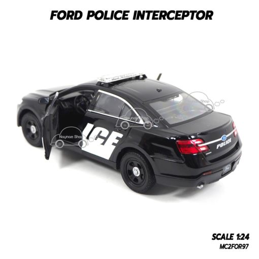 โมเดลรถตำรวจ FORD POLICE INTERCEPTOR สีดำ (1:24) รถเหล็กของแท้ ราคาถูก