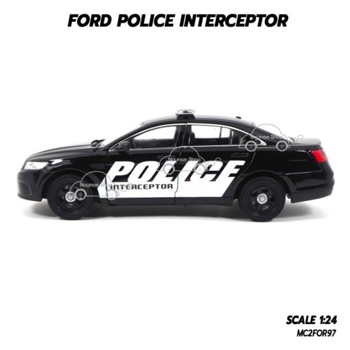 โมเดลรถตำรวจ FORD POLICE INTERCEPTOR สีดำ (1:24) ลายสวยเหมือนรถจริง