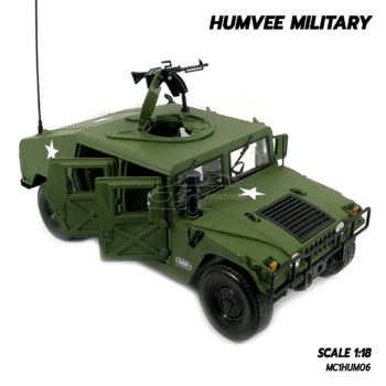 โมเดลรถทหาร HUMVEE MILITARY (Scale 1:18) จำลองสมจริง มีปืนกล