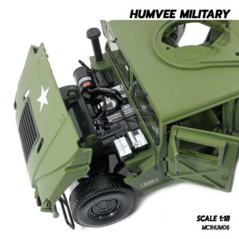 โมเดลรถทหาร HUMVEE MILITARY (Scale 1:18) เครื่องยนต์จำลองสมจริง