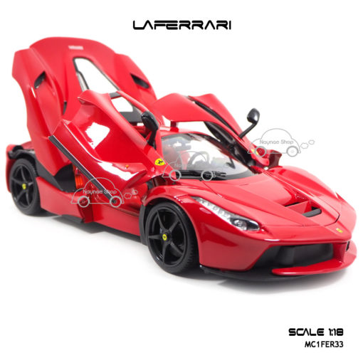 โมเดลเฟอร์รารี่ LAFERRARI สีแดง (Scale 1:18) ประตูปีกนก