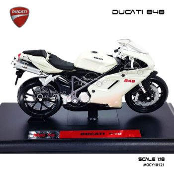 โมเดลบิ๊กไบค์ DUCATI 848 สีขาว (1:18) ราคาพิเศษ