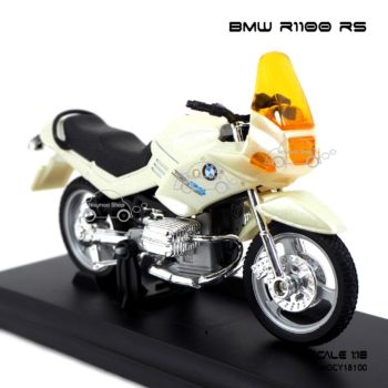 โมเดลมอเตอร์ไซด์ BMW R1100 RS สีขาวมุก (1:18) โมเดลประกอบสำเร็จ