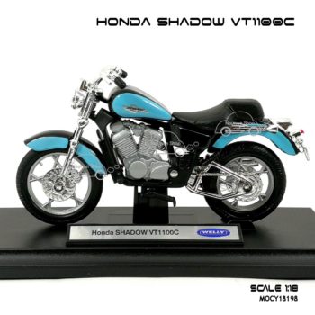 โมเดลมอเตอร์ไซด์ HONDA SHADOW VT1100C (1:18) ผลิตโดย welly