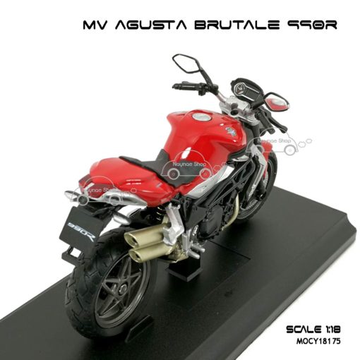 โมเดลมอเตอร์ไซด์ MV AGUSTA BRUTALE 990R (1:18) พร้อมฐาน