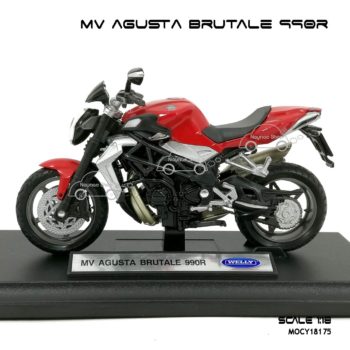 โมเดลมอเตอร์ไซด์ MV AGUSTA BRUTALE 990R (1:18) ผลิตโดย welly