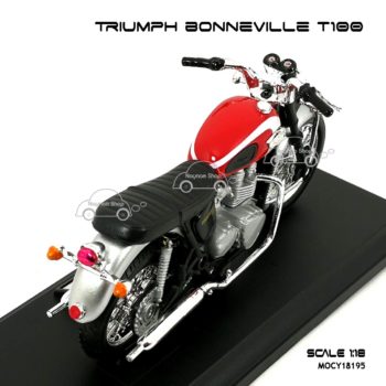 โมเดลมอเตอร์ไซด์ TRIUMPH BONNEVILLE T100 สีแดงบรอนด์ (1:18)