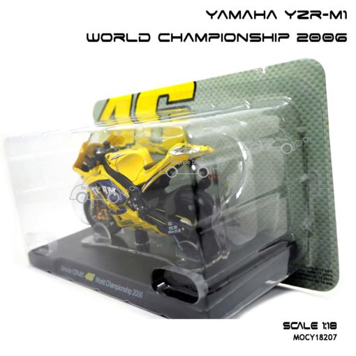 โมเดลมอเตอร์ไซด์ YAMAHA YZR-M1 World Championship 2006 (1:18) โมเดลจำลองเหมือนจริง
