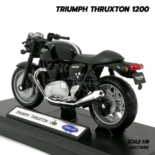 โมเดลมอเตอร์ไซด์ Triumph Thruxton 1200 (Scale 1/18) โมเดลเหมือนจริงผลิตโดยแบรนด์ Welly