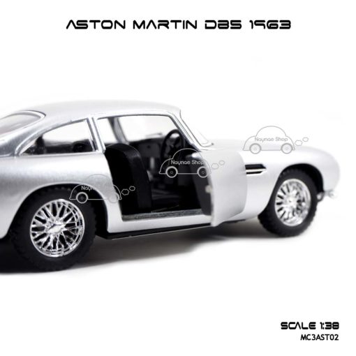 โมเดลรถ ASTON MARTIN DB5 1963 สีบรอนด์เงิน (1:38) ภายในรถเหมือนจริง