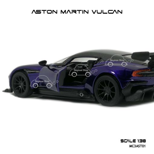 โมเดลรถเหล็ก ASTON MARTIN VULCAN สีม่วง (1:38) ภายในรถ
