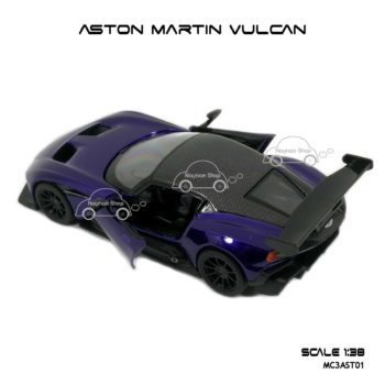 โมเดลรถเหล็ก ASTON MARTIN VULCAN สีม่วง (1:38) เปิดประตูซ้ายขวาได้