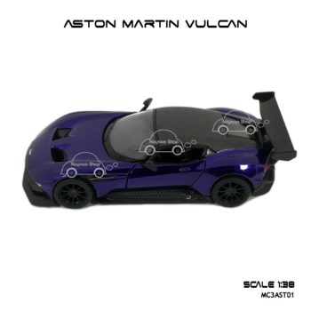 โมเดลรถเหล็ก ASTON MARTIN VULCAN สีม่วง (1:38) เปิดประตูซ้ายขวาได้ Diecast Model