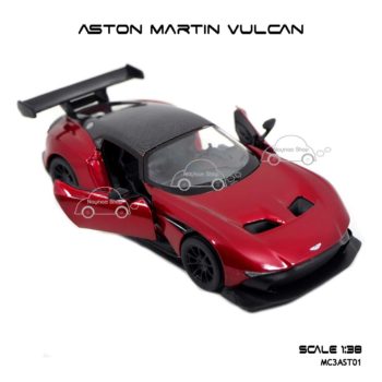 โมเดลรถเหล็ก ASTON MARTIN VULCAN สีแดง (1:38) เปิดประตูได้