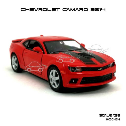 โมเดลรถ CHEVROLET CAMARO 2014 สีแดง (1:38) โมเดลรถ ประกอบสำเร็จ