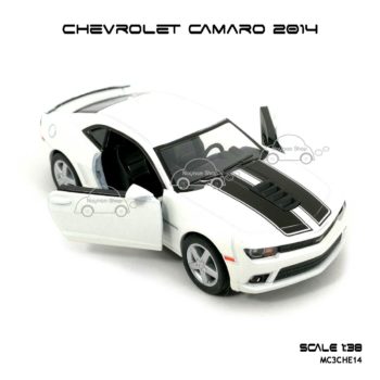 โมเดลรถ CHEVROLET CAMARO 2014 สีขาว (1:38) โมเดลรถเหมือนจริง