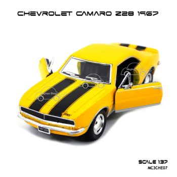 โมเดลรถ CHEVROLET CAMARO Z28 1967 สีเหลือง (1:37) เปิดประตูได้