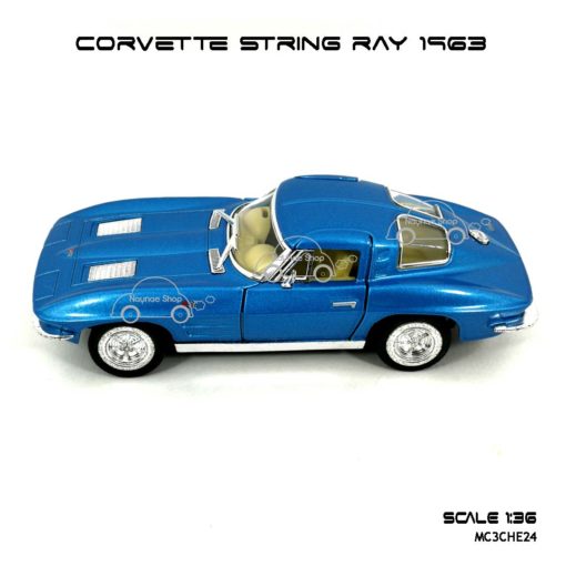 โมเดลรถ CORVETTE STRING RAY 1963 สีฟ้า (1:36) รถเหล็ก ราคาถูก