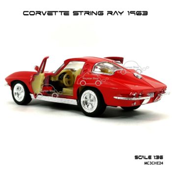 โมเดลรถ CORVETTE STRING RAY 1963 สีแดง (1:36) ภายในจำลองเหมือนจริง