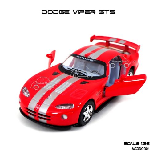 โมเดลรถเหล็ก DODGE VIPER GTS (1:36) เปิดประตูรถซ้ายขวาได้