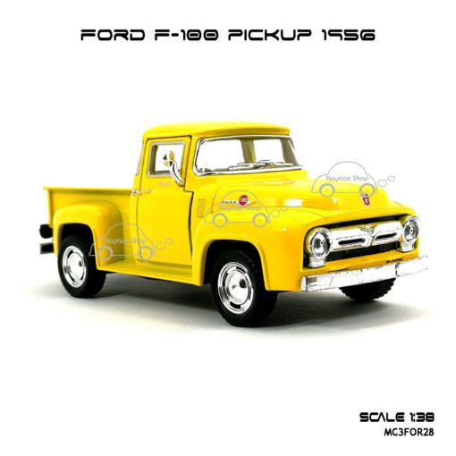 โมเดลรถ FORD F-100 PICKUP 1956 สีเหลือง (1:38) รถโมเดล ราคาถูก