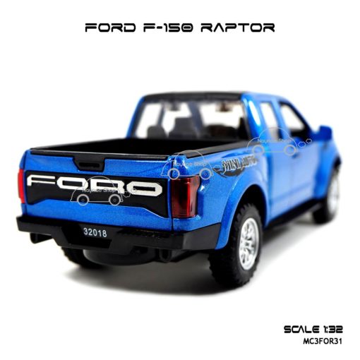 โมเดลรถ FORD F-150 RAPTOR สีน้ำเงิน (1:32) รถเหล็กรุ่นขายดี