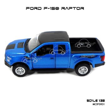 โมเดลรถ FORD F-150 RAPTOR สีน้ำเงิน (1:32) ฟอร์ดแร็พเตอร์ โมเดลประกอบสำเร็จ