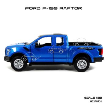 โมเดลรถ FORD F-150 RAPTOR สีน้ำเงิน (1:32) ฟอร์ดแร็พเตอร์ รถเหล็ก สวยๆ