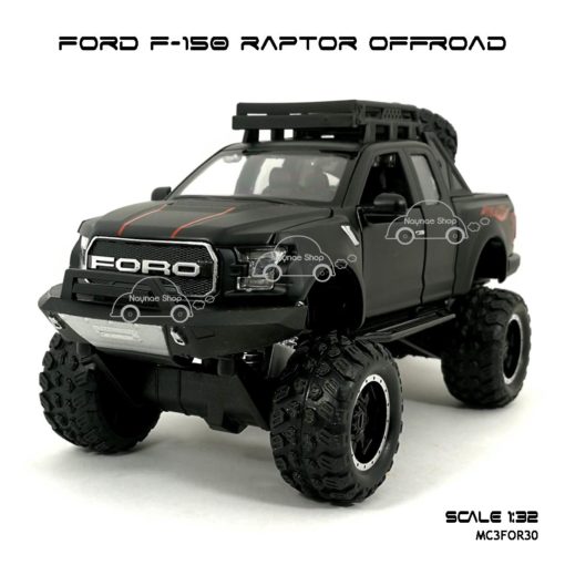โมเดลรถ FORD F-150 RAPTOR OFFROAD สีดำด้าน (1:32)