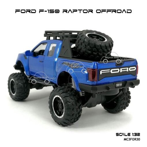 โมเดลรถ FORD F-150 RAPTOR OFFROAD สีน้ำเงิน (1:32) โมเดลประกอบสำเร็จ