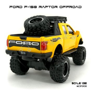 โมเดลรถ FORD F-150 RAPTOR OFFROAD สีเหลือง (1:32) รถโมเดล ประกอบสำเร็จ