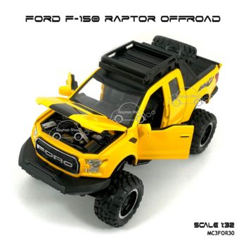 โมเดลรถ FORD F-150 RAPTOR OFFROAD สีเหลือง (1:32)
