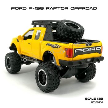 โมเดลรถ FORD F-150 RAPTOR OFFROAD สีเหลือง (1:32) รถเหล็ก ราคาถูก