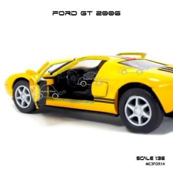 โมเดลรถ FORD GT 2006 สีเหลือง (1:36) ภายในรถเหมือนจริง