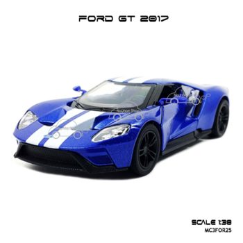 โมเดลรถ FORD GT 2017 คาดลาย สีน้ำเงิน (1:38)