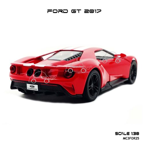 โมเดลรถ FORD GT 2017 คาดลาย สีแดง (1:38) โมเดลรถ ราคาถูก