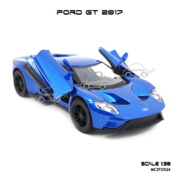 โมเดลรถ FORD GT 2017 สีน้ำเงิน (1:38) เปิดประตูปีกนก