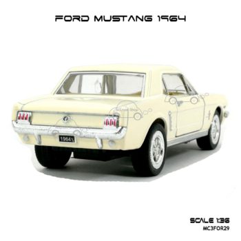 โมเดลรถ FORD MUSTANG 1964 สีขาวครีม (1:36) รุ่นขายดี