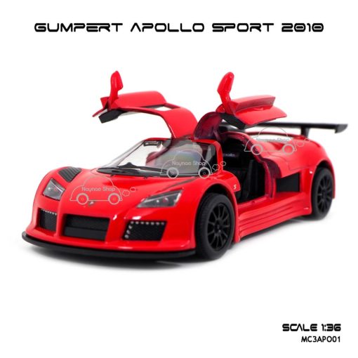 โมเดลรถสปอร์ต GUMPERT APOLLO SPORT 2010 สีแดง (1:36) รถโมเดลเหมือนจริง