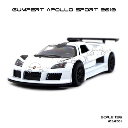 โมเดลรถสปอร์ต GUMPERT APOLLO SPORT 2010 สีขาว (1:36) รถเหล็ก โมเดล