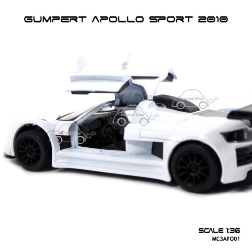 โมเดลรถสปอร์ต GUMPERT APOLLO SPORT 2010 สีขาว (1:36) โมเดลรถเหล็ก เหมือนจริง