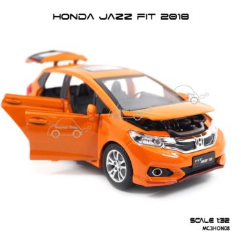 โมเดล honda jazz fit 2018 สีส้ม (1:32) เครื่องยนต์ จำลองเหมือนจริง