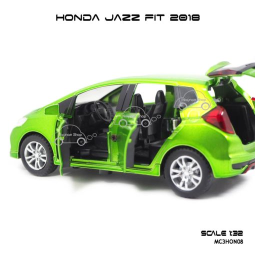โมเดล honda jazz fit 2018 สีเขียว (1:32) ภายในรถ จำลองเหมือนจริง