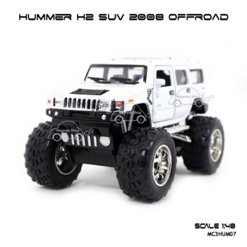 โมเดลรถ HUMMER H2 SUV 2008 OFFROAD สีขาว (1:40) รถโมเดลเหมือนจริง