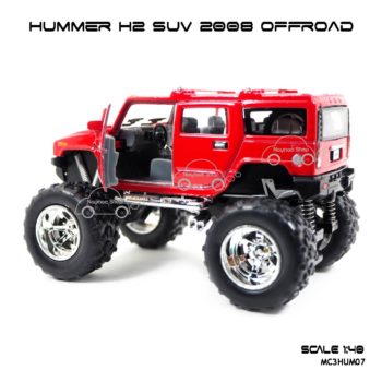 โมเดลรถ HUMMER H2 SUV 2008 OFFROAD สีแดง (1:40) รถโมเดลเหมือนจริง