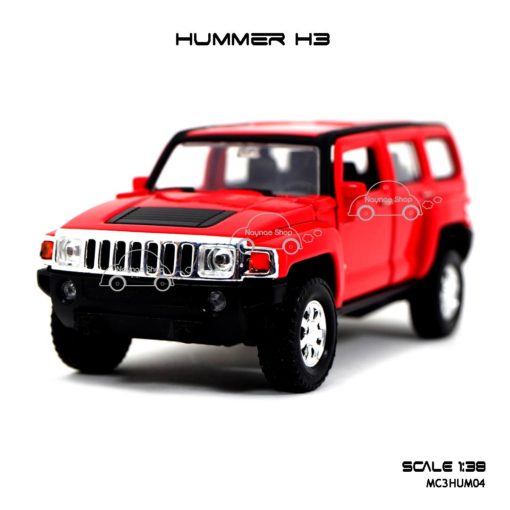 โมเดลรถเหล็ก HUMMER H3 สีแดง (1:38) รถโมเดลเหมือนจริง