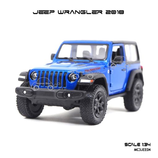 โมเดลรถ JEEP WRANGLER 2018 สีน้ำเงิน (1:34) โมเดลประกอบสำเร็จ